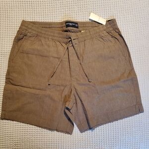 NWT Men's Abercrombie & Fitch Brown Striped Shorts XL